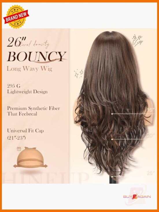 26 Inch Lace Front Wig 13x4 HD Lace Glueless Pre-Plucked Hairline Layered Wave